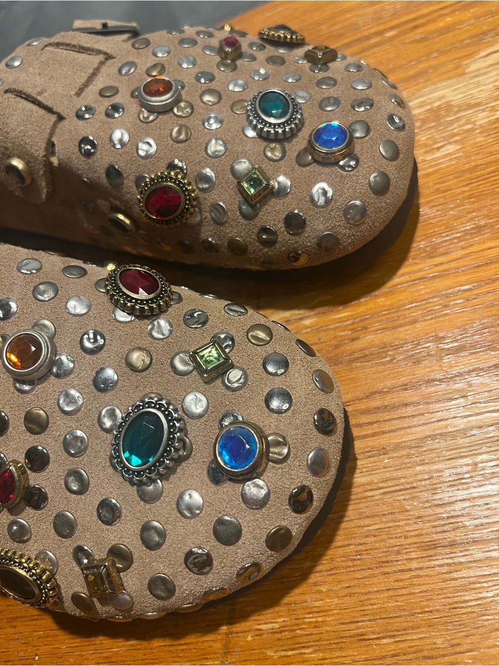 Marco Delli Italian High-end Western & extensively detailed Suede Clogs SZ 38 - Picture 10 of 10